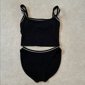 Anne Klein Collection Black Two-Piece Bikini Set